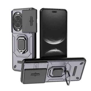 For Huawei nova 14 Pro 5G Sliding Camshield TPU + PC Shockproof Phone Case with Holder(Purple)