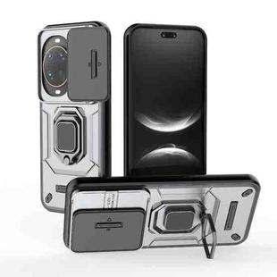 For Huawei nova 14 Ultra 5G Sliding Camshield TPU + PC Shockproof Phone Case with Holder(Grey)