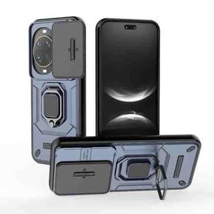 For Huawei nova 14 Ultra 5G Sliding Camshield TPU + PC Shockproof Phone Case with Holder(Blue)
