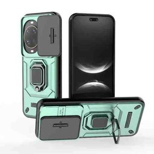 For Huawei nova 14 Ultra 5G Sliding Camshield TPU + PC Shockproof Phone Case with Holder(Green)