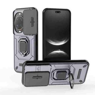 For Huawei nova 14 Ultra 5G Sliding Camshield TPU + PC Shockproof Phone Case with Holder(Purple)