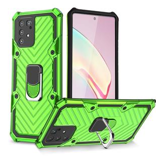 For Samsung Galaxy A91 Cool Armor PC + TPU Shockproof Case with 360 Degree Rotation Ring Holder(Green)