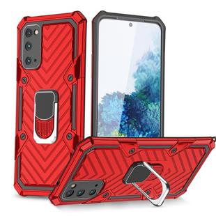 For Samsung Galaxy S20 Cool Armor PC + TPU Shockproof Case with 360 Degree Rotation Ring Holder(Red)