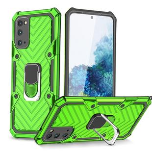 For Samsung Galaxy S20 Cool Armor PC + TPU Shockproof Case with 360 Degree Rotation Ring Holder(Green)
