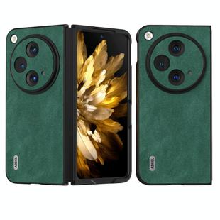 For OPPO Find N3 ABEEL PU Leather Black Edge Phone Case(Green)