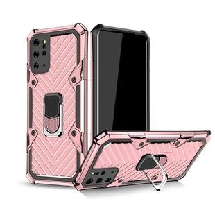 For Samsung Galaxy S20+ Cool Armor PC + TPU Shockproof Case with 360 Degree Rotation Ring Holder(Rose Gold)