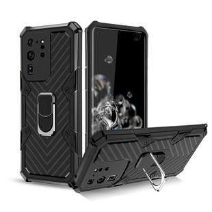 For Samsung Galaxy S20 Ultra Cool Armor PC + TPU Shockproof Case with 360 Degree Rotation Ring Holder(Black)