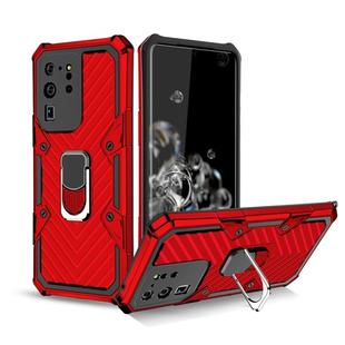 For Samsung Galaxy S20 Ultra Cool Armor PC + TPU Shockproof Case with 360 Degree Rotation Ring Holder(Red)