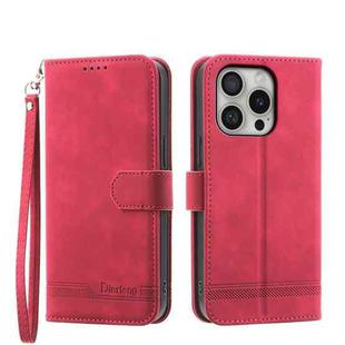 For iPhone 16 Pro Dierfeng Dream Line TPU + PU Leather Phone Case(Red)