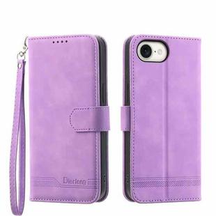 For iPhone SE 2024 Dierfeng Dream Line TPU + PU Leather Phone Case(Purple)