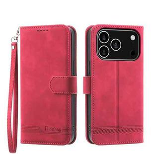 For iPhone 17 Pro Dierfeng Dream Line TPU Hybrid PU Leather Phone Case(Red)