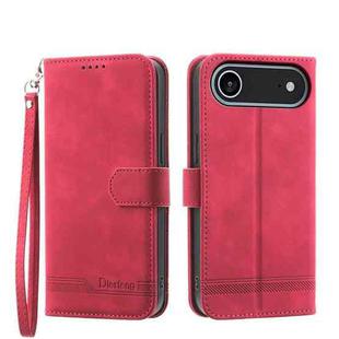 For iPhone 17 Air Dierfeng Dream Line TPU Hybrid PU Leather Phone Case(Red)