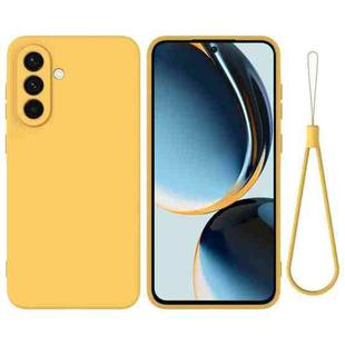 For Samsung Galaxy A17 4G Solid Color Liquid Silicone Dropproof Full Coverage Phone Case(Yellow)