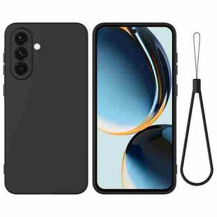 For Samsung Galaxy A17 4G Solid Color Liquid Silicone Dropproof Full Coverage Phone Case(Black)