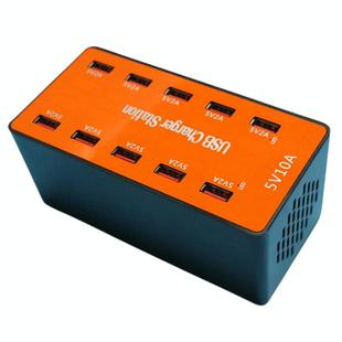 A5B 50W 10 Ports USB Smart Charging Station with Indicator Light(EU Plug)