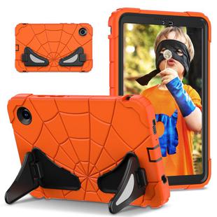 For Samsung Galaxy Tab A9 Spider Silicone Hybrid PC Shockproof Tablet Case(Orange Black)