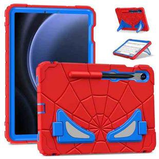 For Samsung Galaxy S9 FE / S8 / S7 Spider Silicone Hybrid PC Shockproof Tablet Case(Red Blue)