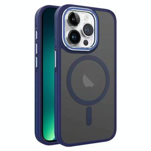 For iPhone 13 Pro Max Two-color Frosted MagSafe Magnetic Phone Case(Blue)