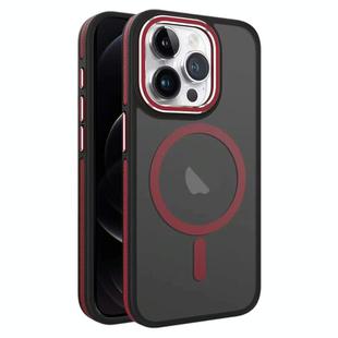 For iPhone 12 / 12 Pro Two-color Frosted MagSafe Magnetic Phone Case(Red)