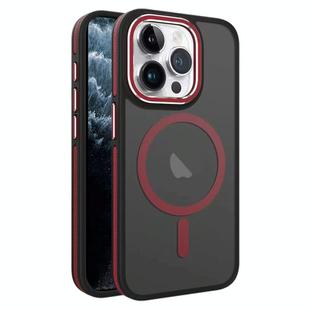 For iPhone 11 Pro Max Two-color Frosted MagSafe Magnetic Phone Case(Red)