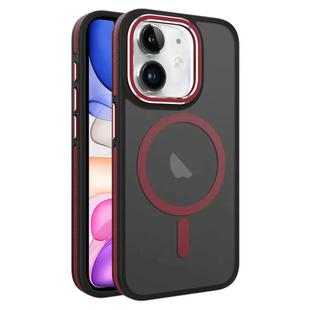 For iPhone 11 Two-color Frosted MagSafe Magnetic Phone Case(Red)