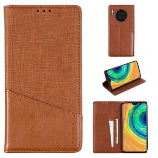 For Huawei Mate 30 MUXMA MX109 Horizontal Flip Leather Case with Holder & Card Slot & Wallet(Brown)