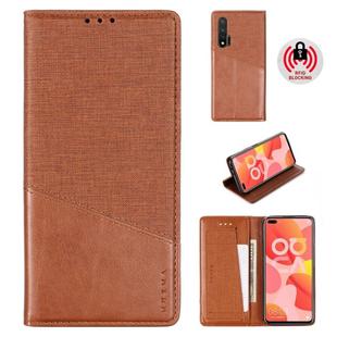 For Huawei Nova 6 MUXMA MX109 Horizontal Flip Leather Case with Holder & Card Slot & Wallet(Brown)