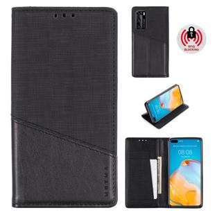 For Huawei P40 MUXMA MX109 Horizontal Flip Leather Case with Holder & Card Slot & Wallet(Black)