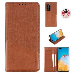 For Huawei P40 Pro MUXMA MX109 Horizontal Flip Leather Case with Holder & Card Slot & Wallet(Brown)