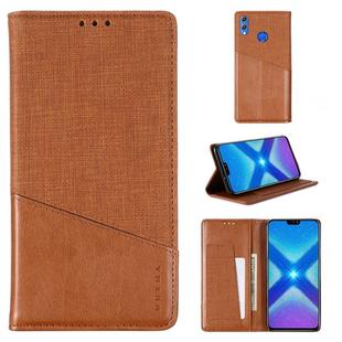 For Huawei Honor 8X MUXMA MX109 Horizontal Flip Leather Case with Holder & Card Slot & Wallet(Brown)