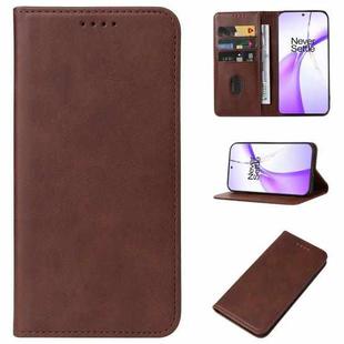 For OnePlus Ace 3V Magnetic Closure Leather Phone Case(Brown)