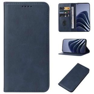 For OnePlus 10 Pro Magnetic Closure Leather Phone Case(Blue)