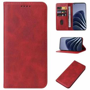 For OnePlus 10 Pro Magnetic Closure Leather Phone Case(Red)