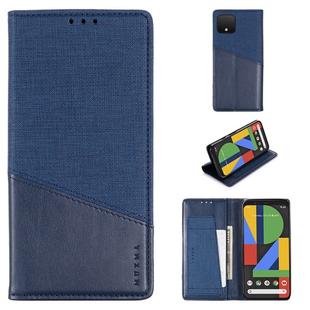 For Google Pixel 4 MUXMA MX109 Horizontal Flip Leather Case with Holder & Card Slot & Wallet(Blue)