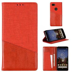 For Google Pixel 3a MUXMA MX109 Horizontal Flip Leather Case with Holder & Card Slot & Wallet(Red)