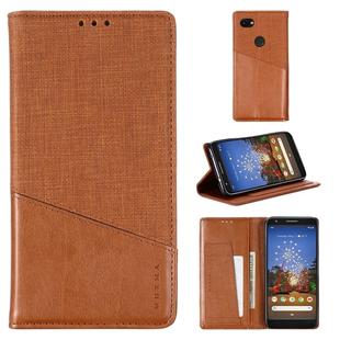 For Google Pixel 3a XL MUXMA MX109 Horizontal Flip Leather Case with Holder & Card Slot & Wallet(Brown)