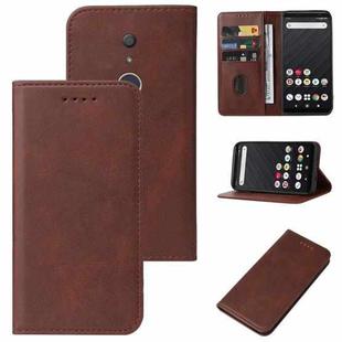 For Fujitsu Arrows Be4 Plus/F-41B/BZ02 Magnetic Closure Leather Phone Case(Brown)