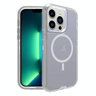 For iPhone 13 Pro Max Shockproof MagSafe Magnetic Phone Case(Transparent Grey)