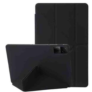 For Xiaomi Redmi Pad SE Deformation Silicone Leather Tablet Case(Black)