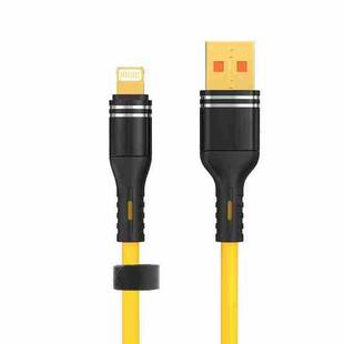 USB to 8 Pin Liquid Silicone Charging Data Cable, Length: 1.2m(Yellow)