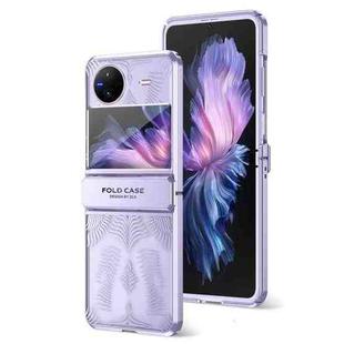 For vivo X Flip Angel Wings Electroplated Frosted Phone Case(Purple)