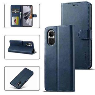 For OPPO Reno10 / Reno10 Pro 5G Global LC.IMEEKE Calf Texture Horizontal Flip Leather Case(Blue)