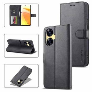 For Realme C55 LC.IMEEKE Calf Texture Horizontal Flip Leather Case(Black)