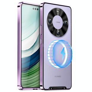 Huawei Mate 60 MagSafe Magnetic Frosted Metal Phone Case(Purple)