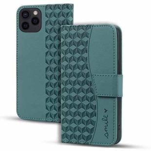 For iPhone 16 Pro Business Diamond Buckle Leather Phone Case with Lanyard(Green)