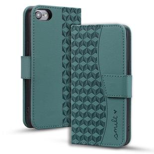 For iPhone 16e Business Diamond Buckle Leather Phone Case with Lanyard(Green)