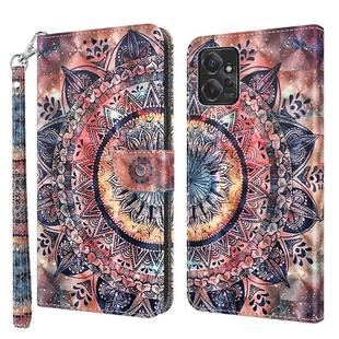 For Motorola Moto G Power 2023 3D Painted Leather Phone Case(Colorful Mandala)
