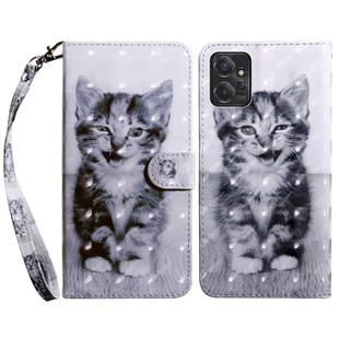 For Motorola Moto G Power 2023 3D Painted Leather Phone Case(Smile Cat)
