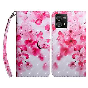 For Motorola Moto G Stylus 5G 2023 3D Painted Leather Phone Case(Red Flower)