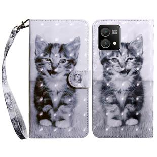 For Motorola Moto G Stylus 5G 2023 3D Painted Leather Phone Case(Smile Cat)